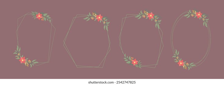 elicate Floral Frame Collection in EPS Vector for Elegant Wedding Invitations and Decorative Border Design on Shutterstock