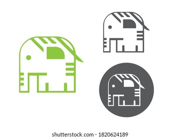 ELIFANT LOGO Design  vector icon