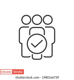 Eligible line Icon. Simple outline style. Able, adept, adequate, capable, competent, deserving, dextrose concept. Vector illustration isolated on white background. Editable stroke EPS 10.