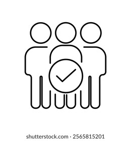 Eligible line Icon. Simple outline style. Able, adept, adequate, capable, competent, deserving, dextrose concept. Vector illustration isolated on white