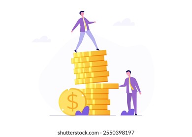 Eliminate business competitors concept. Vector illustration.