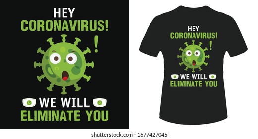 Elimine la plantilla de diseño del vector de pantalones y afiches del coronavirus. Vector Covid-19 para la etiqueta. Virus verde con vector de máscara.