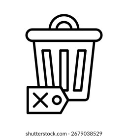 Eliminate Debt line icon vector collection