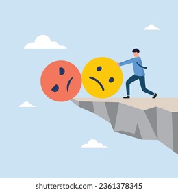 Eliminate negative influences and reduce tension in business illustration concept