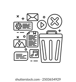 Eliminate Outline Icon, Vector illustration
