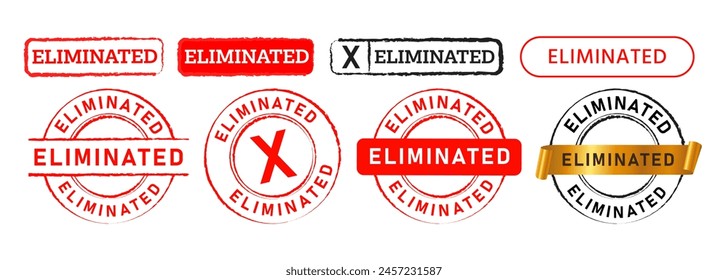 eliminated rectangle and circle stamp label sticker sign remove terminate abolish svg