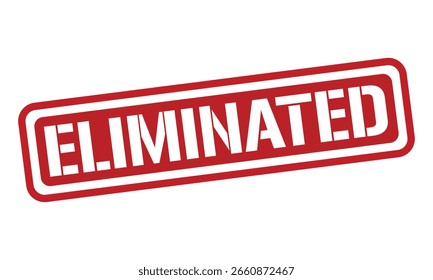 ELIMINADO Vector de texto de sello rojo, sello de goma