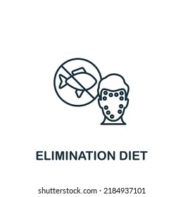 Elimination Diet Icon. Monochrome Simple Allergy Icon For Templates, Web Design And Infographics