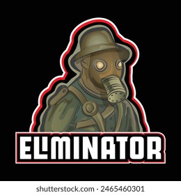 Eliminator eSport Mascot and Sign Vector Badge