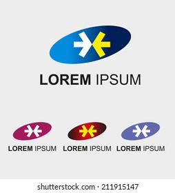 Elip template with arrow icon
