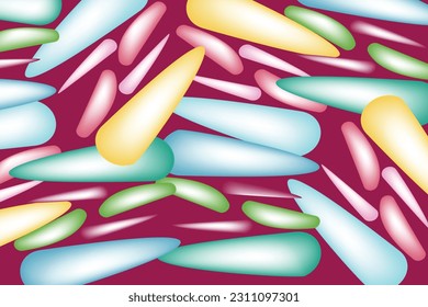 Elips abstract design for gift wrapping paper and for background template with red, pink, lime, green, yellow and blue background colors