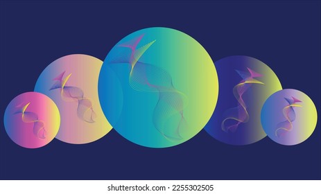 Elipse Blend Vector Shape Background Pattern