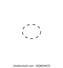 elipse selection black icon isolated white background, for web, app, and presentation 