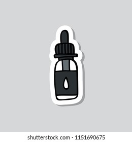 E-liquid, Vape Liquid Sticker Doodle Icon