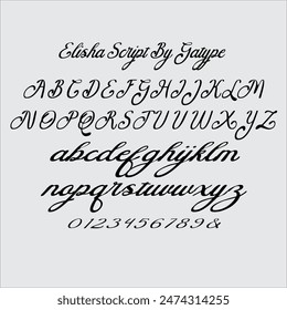 The Elisha Script font style comes with great character. Ideal for logos, name tags, handwritten quotes, product packaging, merchandise, social media and greeting cards. 