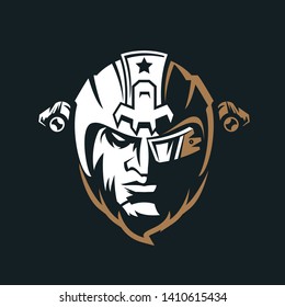Elite army vintage logo vector