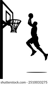 Elite Basketball Players silhouette - Vibrant Basketball Players Artwork	
