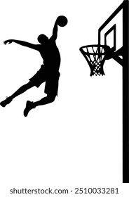 Elite Basketball Players silhouette - Vibrant Basketball Players Artwork	
