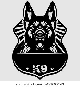 Elite Canine Guardians: K9 Training Center Police Logo Vector