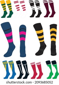 Elite Compression Pro Football Socks Vectors