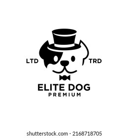 Diseño del logotipo del vector Elite Dog fondo blanco aislado