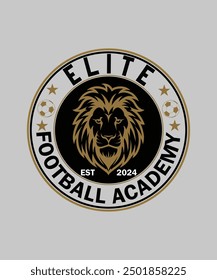 elite football academy est 2024. t shirt design . this vector for t shirt and other uses.