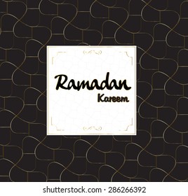 Elite and greeting card design for months of ramadan kareem. Vector Illustration.
