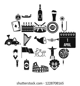 Elite holiday icons set. Simple set of 25 elite holiday vector icons for web isolated on white background