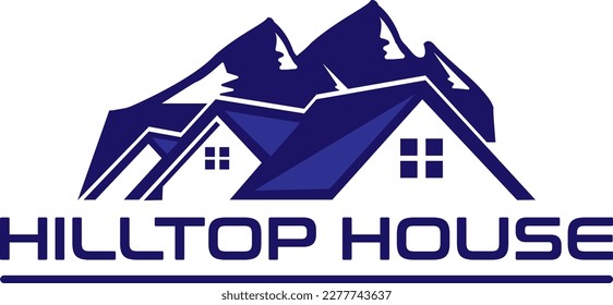 elite housing hill housing simple vector logo
