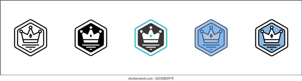 Ilustración multiestilo de paquete de iconos de élite