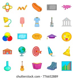 Elite icons set. Cartoon set of 25 elite vector icons for web isolated on white background