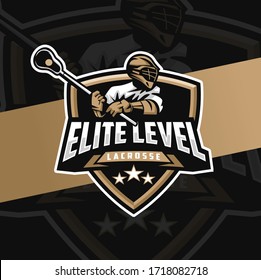 Logo-Design der Elite-Lacrosse-Maskottchen