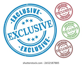 Pacote de crachá de produto de elite, projetos exclusivos de carimbo de vetor Grunge
