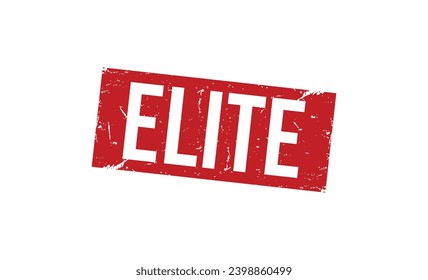 Elite Red Rubber Stamp vector design.