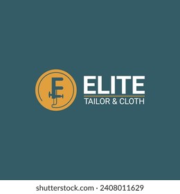 Elite tailor and cloth logo with combined threat and E-letter concept logo