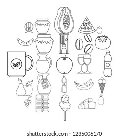 Elite tea icons set. Outline set of 25 elite tea vector icons for web isolated on white background