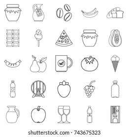 Elite tea icons set. Outline set of 25 elite tea vector icons for web isolated on white background