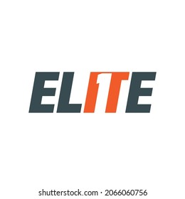 Elite themed lettering and typography design