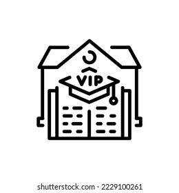 Elite training сolor line icon. Children learning. Pictogram for web page