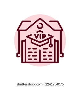 Elite training сolor line icon. Children learning. Pictogram for web page
