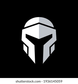 Elite warrior logo design, knight armor icon, iron helmet - Vector