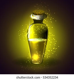 Elixir bottle game. Vector illustration.