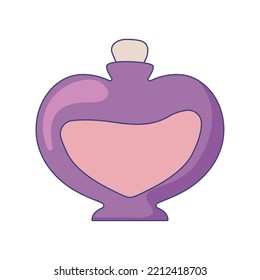 Elixir Bottle Heart Isolated Icon