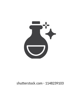 Elixir Bottle vector icon. filled flat sign for mobile concept and web design. Magic flask simple solid icon. Symbol, logo illustration. Pixel perfect vector graphics