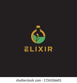 Elixir logo design. Vector illustration.