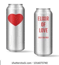 Elixir of love. Modern concept. Love potion. Only for men.