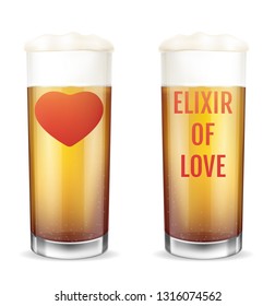 Elixir of love. Modern concept. Love potion. 
