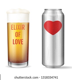 Elixir of love. Modern concept. Love potion. 