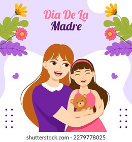 eliz Dia De La Madre Social Media Background Illustration Cartoon Hand Drawn Templates