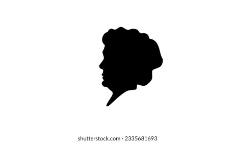 Elizabeth Cady Stanton silhouette, high quality vector